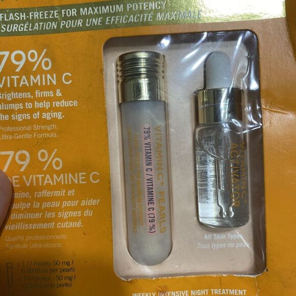 Rare Karuna Vitamin C + Pearls Anti Aging Weekly Intensive Night Treatment New - Picture 2 of 4